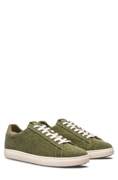 Clae Bradley Sneaker In Olive Washed Canvas