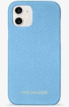 Maison De Sabre Leather Phone Case (iphone 12 Mini) In Sky Blue