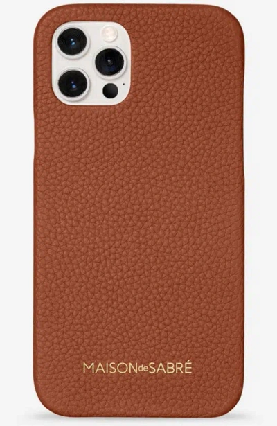 Maison De Sabre Leather Phone Case (iphone 12 Pro Max) In Walnut Brown