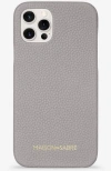 Maison De Sabre Leather Phone Case (iphone 12 Pro Max) In Mercury Grey