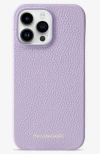 Maison De Sabre Leather Phone Case In Lavender Purple