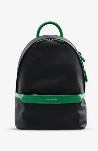 Maison De Sabre Nylon Backpack In Emerald Green