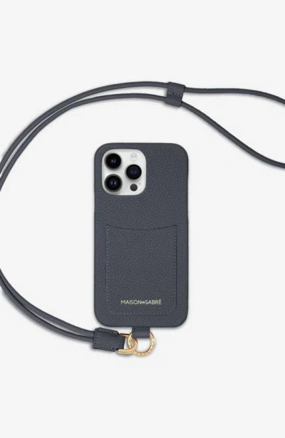 Maison De Sabre Sling Phone Case Iphone 14 Pro Max In Graphite Grey