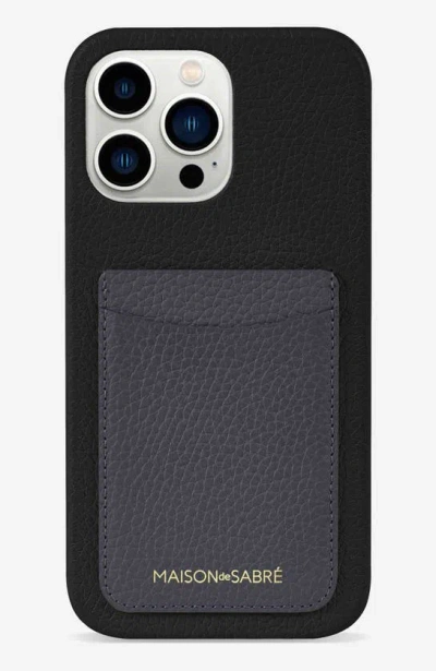 Maison De Sabre Card Phone Case Iphone 13 Pro Max In Graphite Caviar