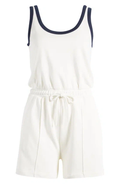 Sweaty Betty After Classic Organic Cotton Blend Romper In Lily White