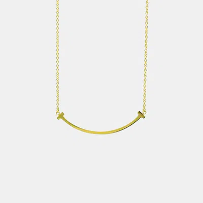 Pre-owned Tiffany & Co 18k Yellow Gold Smile Pendant Necklace