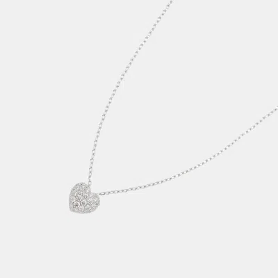 Pre-owned Cartier Heart Pendant Necklace In White