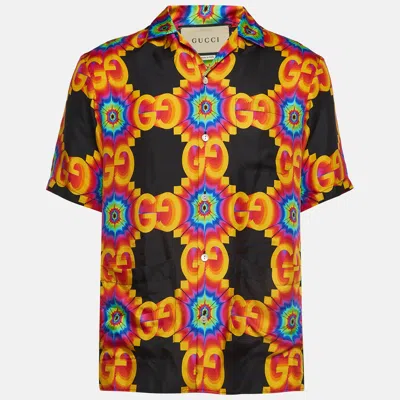 Pre-owned Gucci Multicolor Kaleidoscope Print Silk Shirt Xs