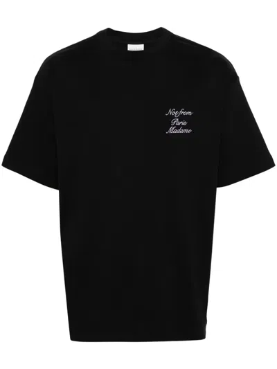Drôle De Monsieur T-shirt With Embroidery In Black