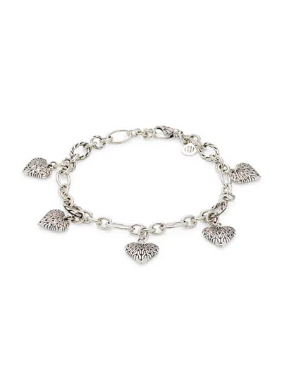 John Hardy Women's Sterling Silver Heart Charm Bracelet