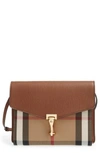 BURBERRY 'SMALL MACKEN' CHECK CROSSBODY BAG - BEIGE,3980828