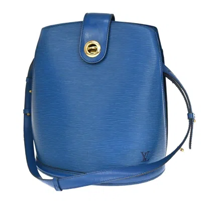 Pre-owned Louis Vuitton Cluny Blue Leather Shoulder Bag ()