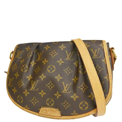 Pre-owned Louis Vuitton Menilmontant Brown Canvas Shoulder Bag ()