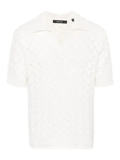 Daily Paper Yinka Cotton Polo Shirt In White
