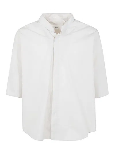 Ami Alexandre Mattiussi Ami Paris Mandarin Collar Shirt Clothing In White