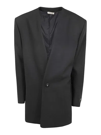 Fear Of God Lapelless Suit Jacket Clothing In Black