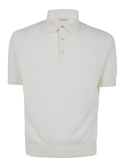 Filippo De Laurentiis Short Sleeves Three Buttons Polo Shirt Clothing In White