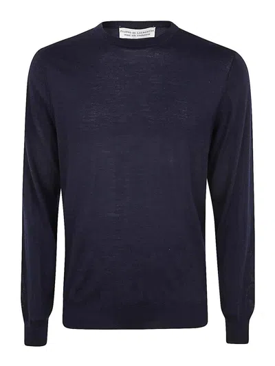 Filippo De Laurentiis Long Sleeves Crew Neck Sweater Clothing In Blue