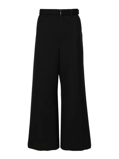 Sacai Suiting Bonding Pants Clothing In Black