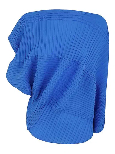 Issey Miyake Aerate Pleats Jumper Clothing In Blue