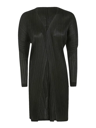 Issey Miyake Pleats Please  Monthly Colours Febraury Cardigan Clothing In Black