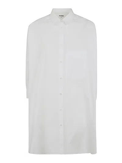 Jil Sander Sunday Button-front Poplin Shirt In White