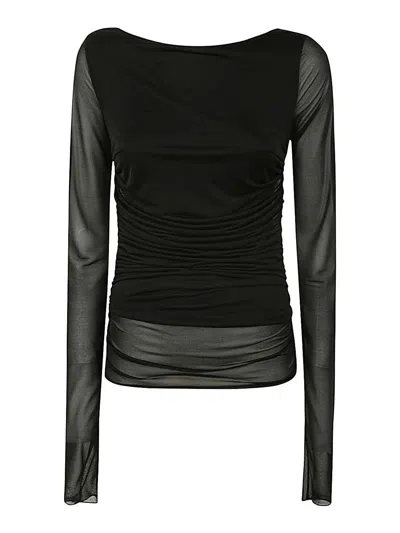 Emporio Armani Long Sleeves Jumper In Black