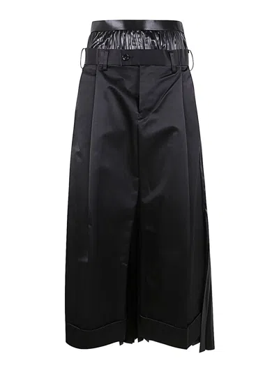 Junya Watanabe Skirt Insert Trousers In Black