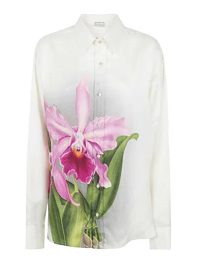 Pierre-louis Mascia Floral-print Silk Shirt In Multicolour