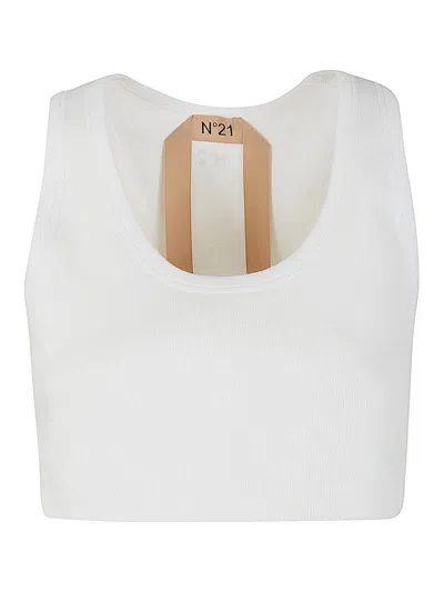 N°21 Jersey Top In White