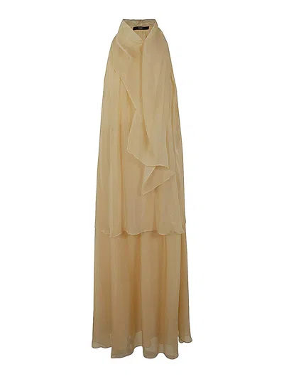 Seventy Sleeveless Long Dress In Brown