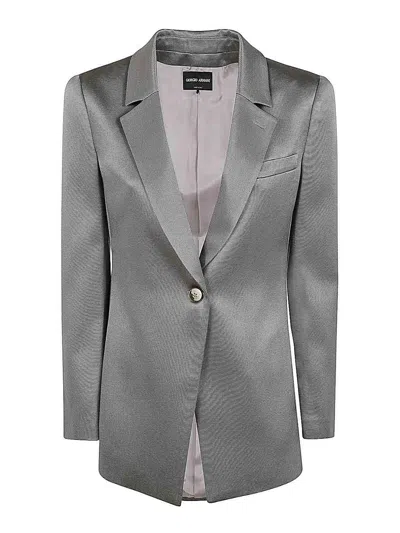 Giorgio Armani Classic Blazer Clothing In Grey