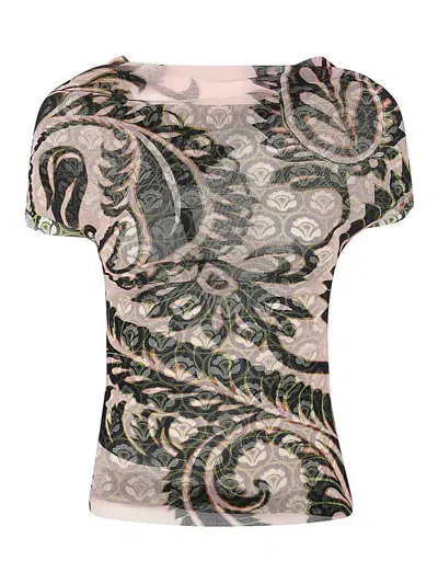 Etro T-shirt  Woman Colour Green In Pink