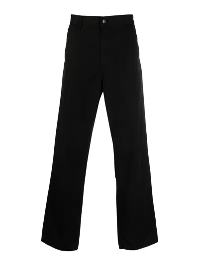 Carhartt Abbott Logo Straight Trousers In Black
