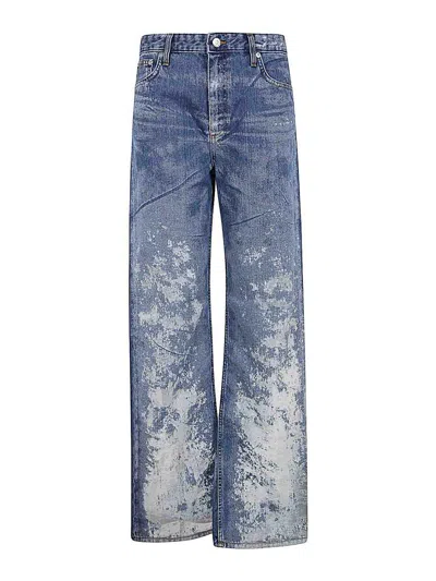 Roy Rogers Roy Roger's Super Wide Denim Clothing In Blue