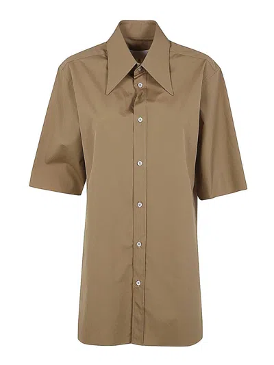 Maison Margiela Short Sleeves Shirt Clothing In Brown