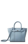 Mulberry Mini Zipped Bayswater Leather Tote In Poplin Blue