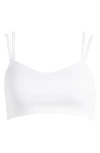 Nike Women's Zenvy Strappy Light-support Padded Sports Bra In White