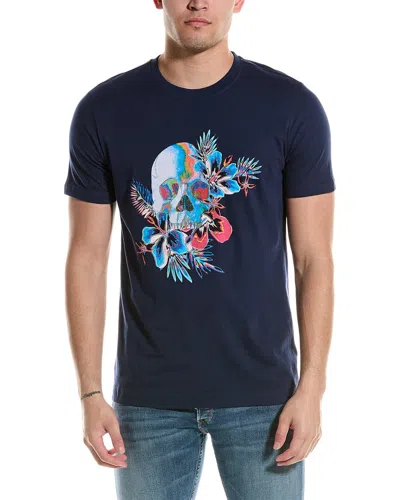 Robert Graham Tropical Skull T-shirt In Blue
