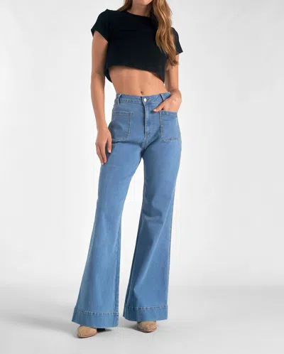 Elan Grace Jeans In Denim In Multi