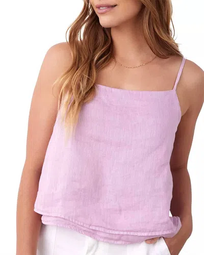 Bella Dahl Layered Button Back Cami Top In Pale Orchid In Multi