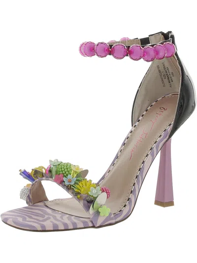 Betsey Johnson Clooney Womens Patent Embellished Heels In Multi