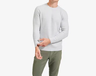 Mizzen + Main Cassady Crewneck Sweater In Light Gray Solid In Multi