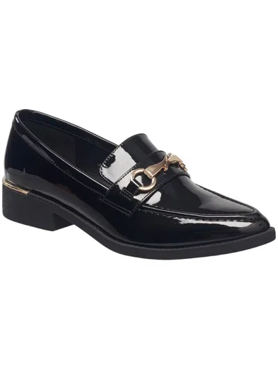 French Connection Tailor Womens Patent Dressy Loafers In Black