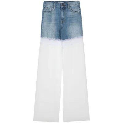 Nensi Dojaka Jeans In Blue/white