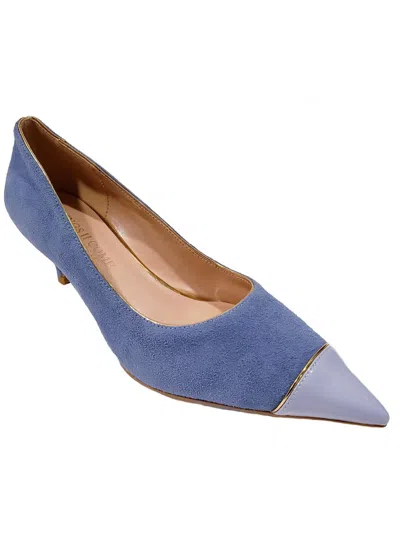 Things Ii Come Jacey Womens Suede Slip-on Pumps In Blue
