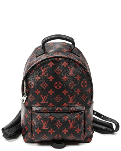 Pre-owned Louis Vuitton Black & Red Monogram Enfra Canvas Palm Springs (authentic In Multi
