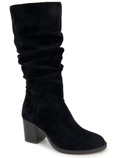 Kenneth Cole Reaction Sonia Womens Faux Suede Casual Mid-calf Boots In Black