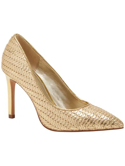Katy Perry The Marcella Pump Womens Woven Pointed Toe Pumps In Gold