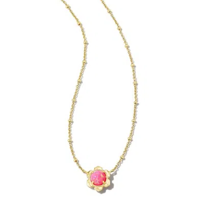 Kendra Scott Women's Susie Short Pendant Necklace In Hot Pink Kyocera Opal In Multi